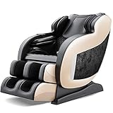 Real Relax 3D Massage Chair Recliner with Bluetooth, Space Saver, Body Scan, SL Track, and Assembled (Black)