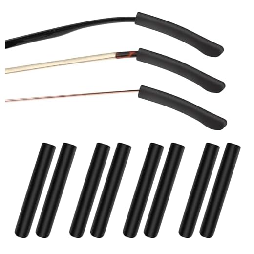 Lusofie 4 Paare Brillenbügel Uberzug Silikon Brillen Ohrpolster Brillengriff Rutschfeste Spitze Elastische Sonnenbrille Brillenhalter Silikon Brillenarmabdeckungen Antirutsch Brillenpads