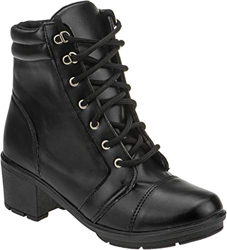 Coturno Feminino Lumiss Sapato Confort Tratorado CTN (36, Preto)