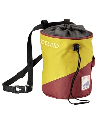 Sac à craie monobloc Edelrid ambre vinered avec fermeture étanche et stable