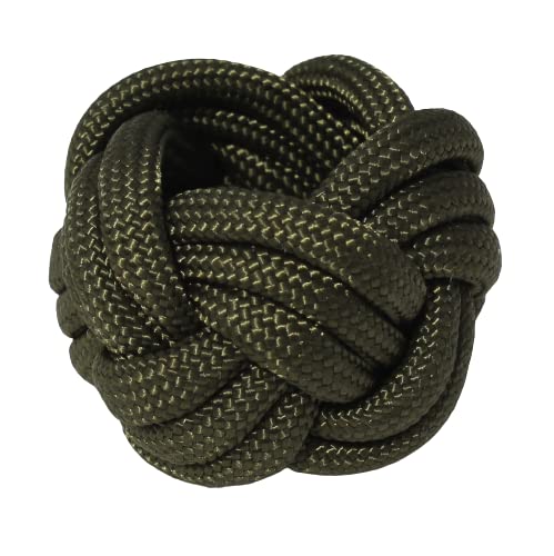 Handmade Neckerchief Slide Woggle for Scouts Paracord Turks Head Knot Green by KNOTS SO FAST (Olive Drab)