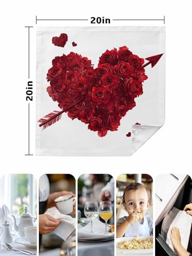 Servilletas de tela Rose Love set x4 50.5x50.5 cm miniatura 7