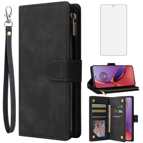 Coque Moto G84 5G Asuwish pour éviter les écrans brisés avec étui portefeuille complet