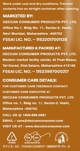 Deccan Organic Khapli Emmer Wheat Atta Flour, Brown (1000gm (Pack of 1))