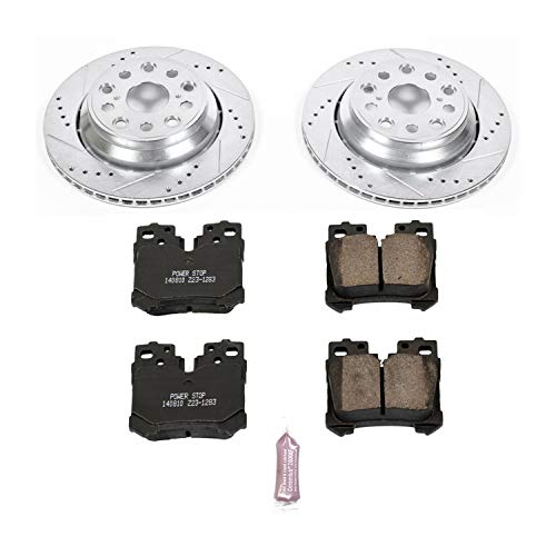 Image of Power Stop K6305 Front and Rear Z23 Evolution Brake Kit with Drilled /Slotted Rotors and Ceramic Brake Pads