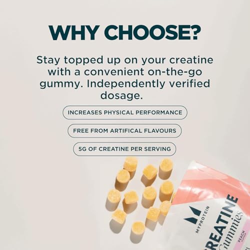 Image of Myprotein Creatine Gummies, Red, White and Blue, 90 Count | 5g Creatine Monohydrate per Serving, 18 Servings, Chewable Strength & Recovery, Vegan, Non-GMO