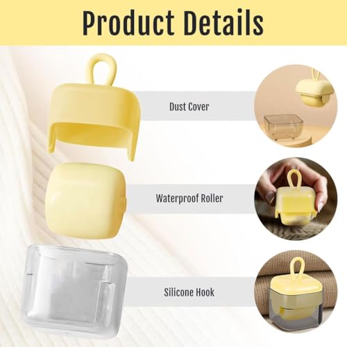 Image of Mini Portable Square Lint Roller | Sticky Roller for Pet Hair, Dust & Debris Removal | Reusable Lint Remover for Clothing, Purse, Travel & Home Use (Lint Roller)