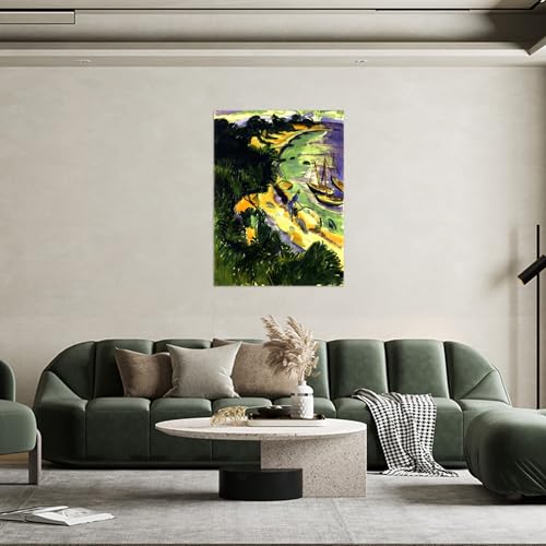 Tableau d'art abstrait paysage et impression sur toile pour décoration