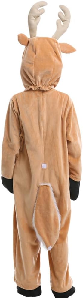 Kids Christmas Reindeer Costume Deer Animal Outfits Onesie Party for Boys and Girls - Image 3