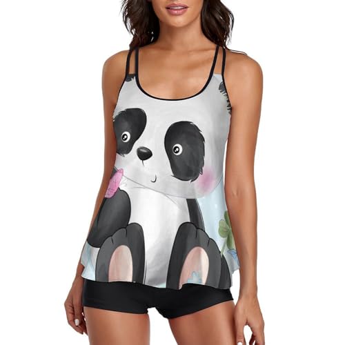 Maillot de bain tankini femme anti frottement avec short de garçon et robe légère