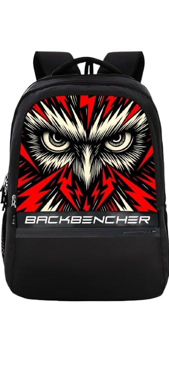 Unisex School Bag, Laptop Backpack for Men Women Boys Girls, Black and Red, 30 Litre, with Laptop Compartment and Small Pockets-image-35