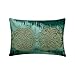 Dekoracyjny Turkusowy niebieski 30 x 60 cm Poszewki na poduszki, Aksamit Rzuć poszewki na poduszki, Adamaszek Nowoczesny - Enchanted Damask