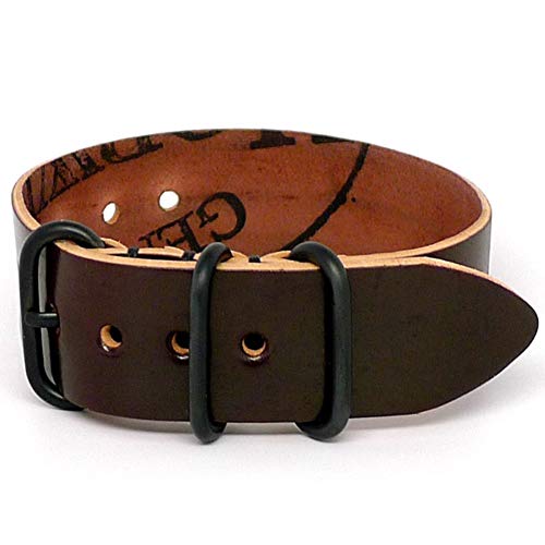 Da Luca Shell Cordovan 1 Piece Military Strap Color 8 20mm