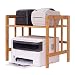 Produktbild Zheng Hui Shop Druckerständer Multi-Layer-Lagerregal Büro Druckerregal Organizer Faxgerät Bambus-Mikrowellenherd Mobiler Druckerständer Regale (Color : Wood Color, Size : 60 * 38 * 48cm)
