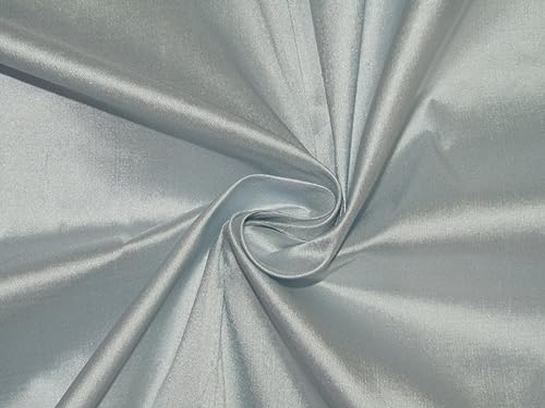 Soie Dupion bleu poudre au mètre tissu 100% soie naturelle 54 pouces DUP50