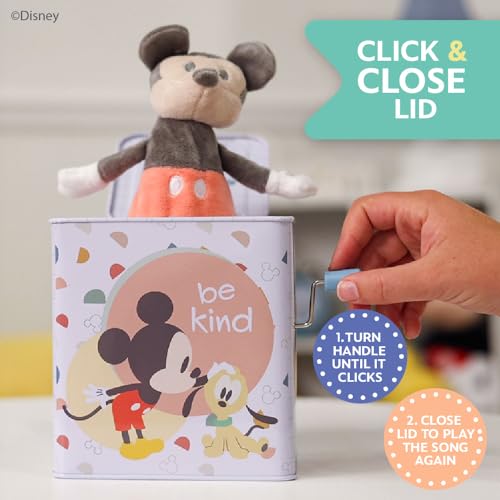 Image of Kids Preferred Disney Baby Mickey Mouse Jack in The Box Musical Toys for Babies and Toddlers, Plays inchThe Mickey Mouse March inch Mickey Springs Out from A Colorful Box