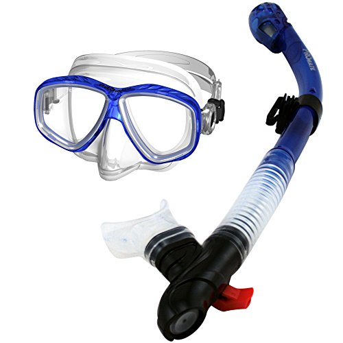Set combo de máscara de snorkel con purga y snorkel seco Promate (SCS0096)