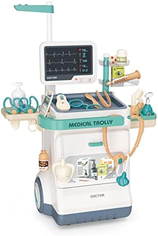 Deluxe Doctor Kit for Kids - 24 Piece Pretend Medical Station Toy Set with Play Stethoscope and Medical Instruments - Perfect Role Play Gift for Toddlers and Young Children