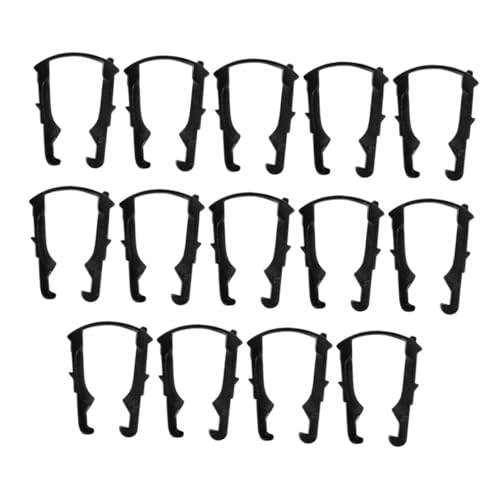 Clips para manguera de coche con fijación superior Yardwe de plástico negro y ligero, 200 u.