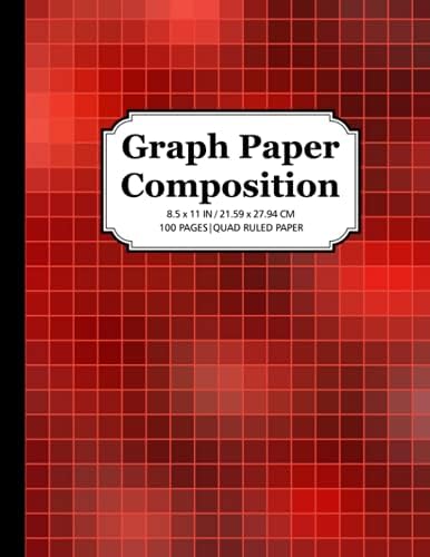 Graph Paper Composition Notebook: Graph Ruled Composition Book, Quad ...