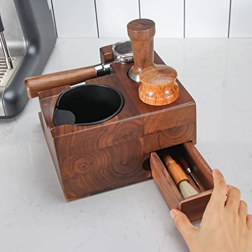 FZYE Estación de apisonamiento de café expreso, Caja de Golpe de café expreso, Soporte de apisonamiento de café con Base… - Imagen 6