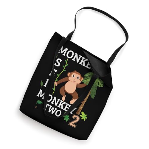 Birthday Party Kids Monkey 2 Year Old Monkey Gift Tote Bag miniatura 2