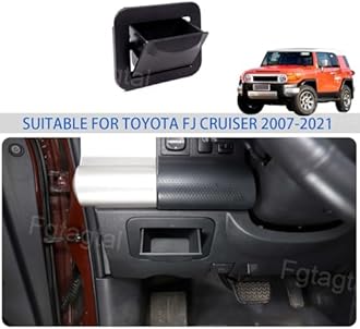 Center Console Fuse Storage Box Compatible with Toyota FJ Cruiser 2007-2021, Driver’s Seat ABS Fuse Box Coin Container Inner Storage Tray, Multifunctional Organizer Tray Accessories