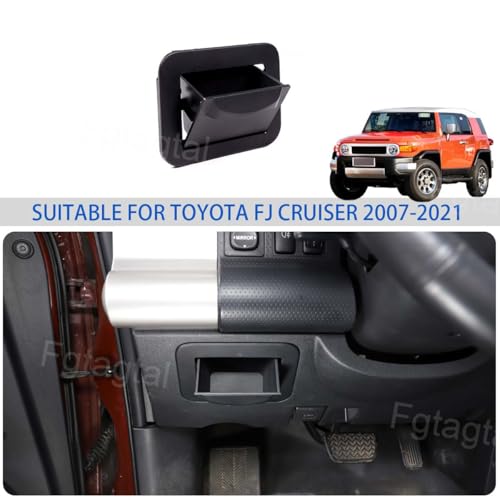 Center Console Fuse Storage Box Compatible with Toyota FJ Cruiser 2007-2021, Driver’s Seat ABS Fuse Box Coin Container Inner Storage Tray, Multifunctional Organizer Tray Accessories