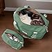TAKUMI Luggage Sets 5 Piece Lightweight Carry On luggage with Duffel Bag ABS+PC Hardshell Suitcases with YKK zippers Double Spinner Wheels Travel Luggage with TSA Lock(GREEN BROWN, 5 PIECE SET)