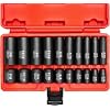 NEIKO 02434A 3/8-Inch-Drive Standard and Deep Impact Socket Set, 6-Point SAE Sizes from 5/16 to 7/8, CrV Steel, 20 Pieces