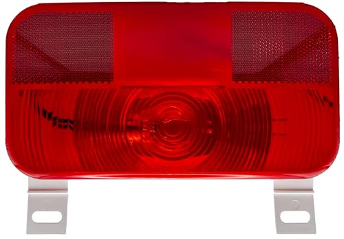 RV Designer L961, Incandescent Rectangular License Light & Bracket Stop/Turn/Tail, RV w/Reflex, 8.5625″ x 4.625″