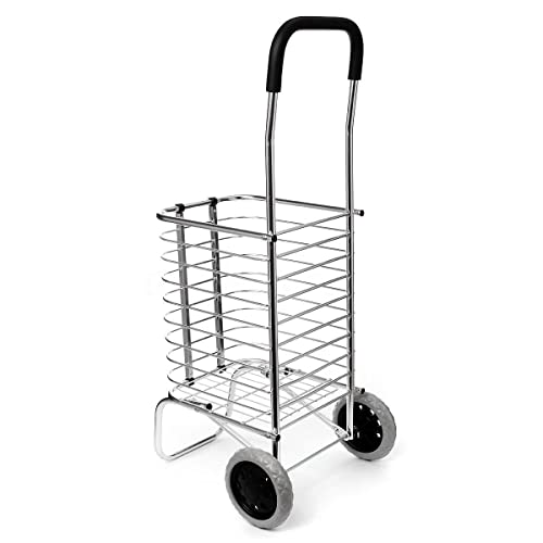Carrinho de Feira Dobravel Aluminio Compras Portatil Supermercado