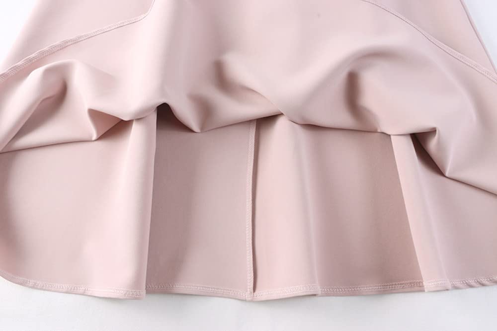 OZEO Gonne da Donna,Gonna Midi da Donna Nera Vita Alta Gonna A Pieghe Ombrello Cintura Bottone Tinta Unita A-Line Grande Swing Gonne Lunghe Eleganti Increspato per Donna Ragazze Primavera Autunno,M