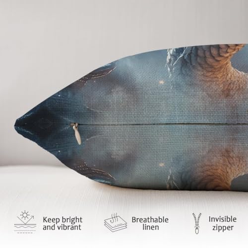 Housse coussin 60x60 cm bleu résistant à l'eau pour protéger vos coussins de jardin - 4