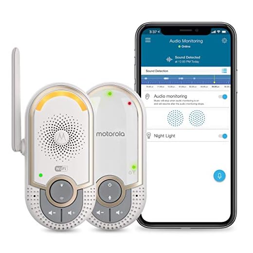 Motorola MBP164CONNECT Audio Baby Monitor - Portable WiFi Smart Intercom and Night Light for Child - 900-Foot Radio Range - 2-Way Talk Communication
