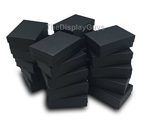 TheDisplayGuys 25-Pack #32 Cotton Filled Cardboard Paper Jewelry Box Gift Case - Matte