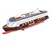 Ailejia 1:1000 Cruise Ship Models Back to Power Functions Boy Toy Yacht Model Music, Lights, Alloy (Black)