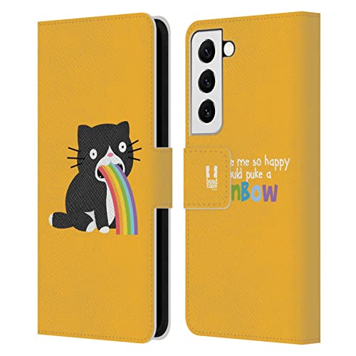 Étui portefeuille Chat Noir Galaxy S22 5G au design original et clapet rabattable