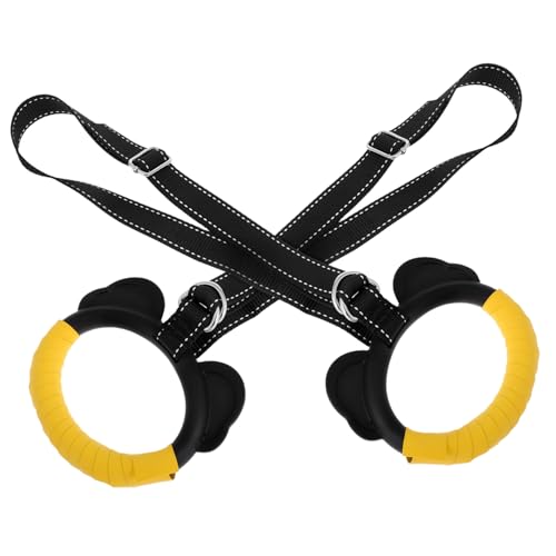 HANABASS 1Pair Heavy Duty Metal Gymnastic Rings for Straps for Indoor Exercise Pull Up Rings for Home Durable Exercise Equipment