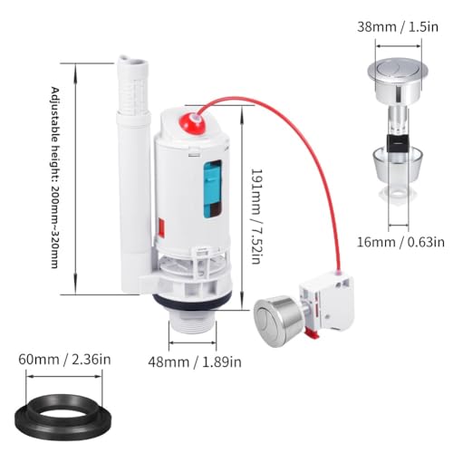 Valve de chasse d'eau double pour rénover facilement les WC de la maison - 5