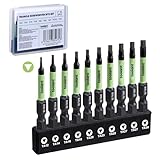 toolant Triangle Screwdriver Set,S2 Steel Triangle Bit Set(2' long Magnetic Heads),1/4 Hex-Shank Tamper-Proof Security Bit Set,Sizes: TA12,TA14,TA16,TA18,TA20,TA23,TA25,TA27 (x2),TA30