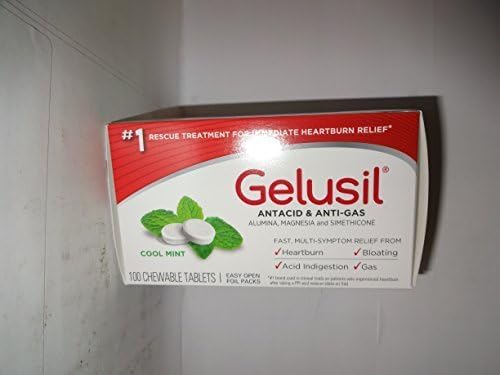 Gelusil Heartburn Tablets Peppermint 100 Tablets by Gelusil