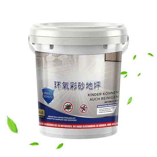 Peinture de sol époxy au sable,Revêtement autonivelant à séchage rapide et haute brillance - Peinture pour sol époxy avec sable coloré - Pour garage...