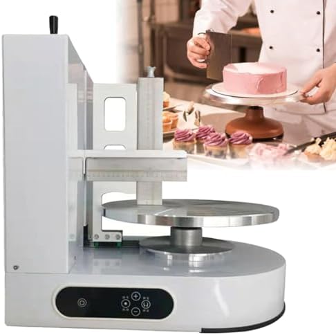 Cake Icing Machine - Automatic Decorating Tool for Smoothing and Coating - Adjustable Portable Design for Birthday Cake Baking,Pink