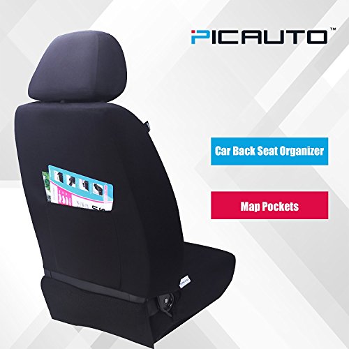 Pic Auto Car Seat Covers, Front Seat Only, 3 Layered Mesh With Pu Leather, Airbag Compatible, Fit Most Cars, Suvs, Trucks And Vans,Low Back,Black/Gray(4Pcs) #TOP5
