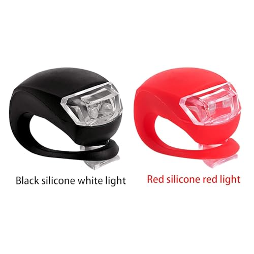 8 Luces para Bicicleta, Luces de Silicona LED para Bicicleta Delantera y Trasera, Resistente al Agua miniatura 4