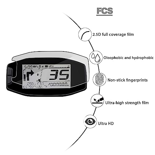 Image of FCS Speedometer Screen Protector Compatible for Suzuki Access 125 / Suzuki Avenis 125 | 9H Anti-Shock Edge-to-Edge Coverage Screen Guard for Suzuki Access 125 / Avenis 125 (Matte (Anti-Glare))