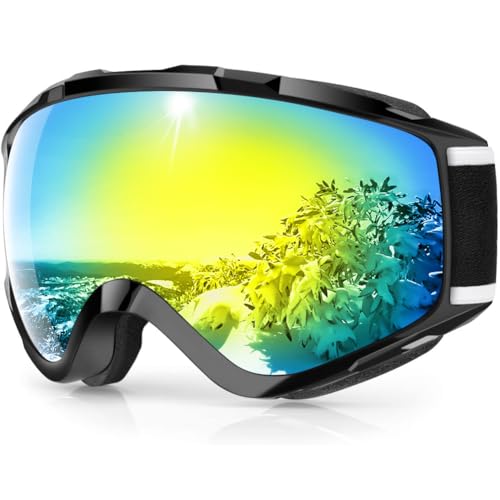 Image of findway Ski Goggles OTG - Over Glasses Snow /Snowboard Goggles for Men, Women & Youth - 100% UV Protection