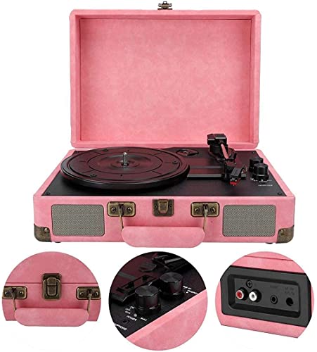 WENQJ Bluetooth Portable Valise Record Player 33/45/78 RPM Record Holder 3 + Speed + Turntable Record Player Turntable… - Les Beatles, Paul McCartney, John Lennon, RIngo Starr, George Harrison WENQJ Bluetooth Portable Valise Record Player 33/45/78 RPM Record Holder 3 + Speed + Turntable Record Player Turntable… – Image 3