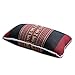 wifash Cojín de sofá tailandés, Almohada, Fabricado en Tailandia, Rojo/Negro con Elefantes (82706)